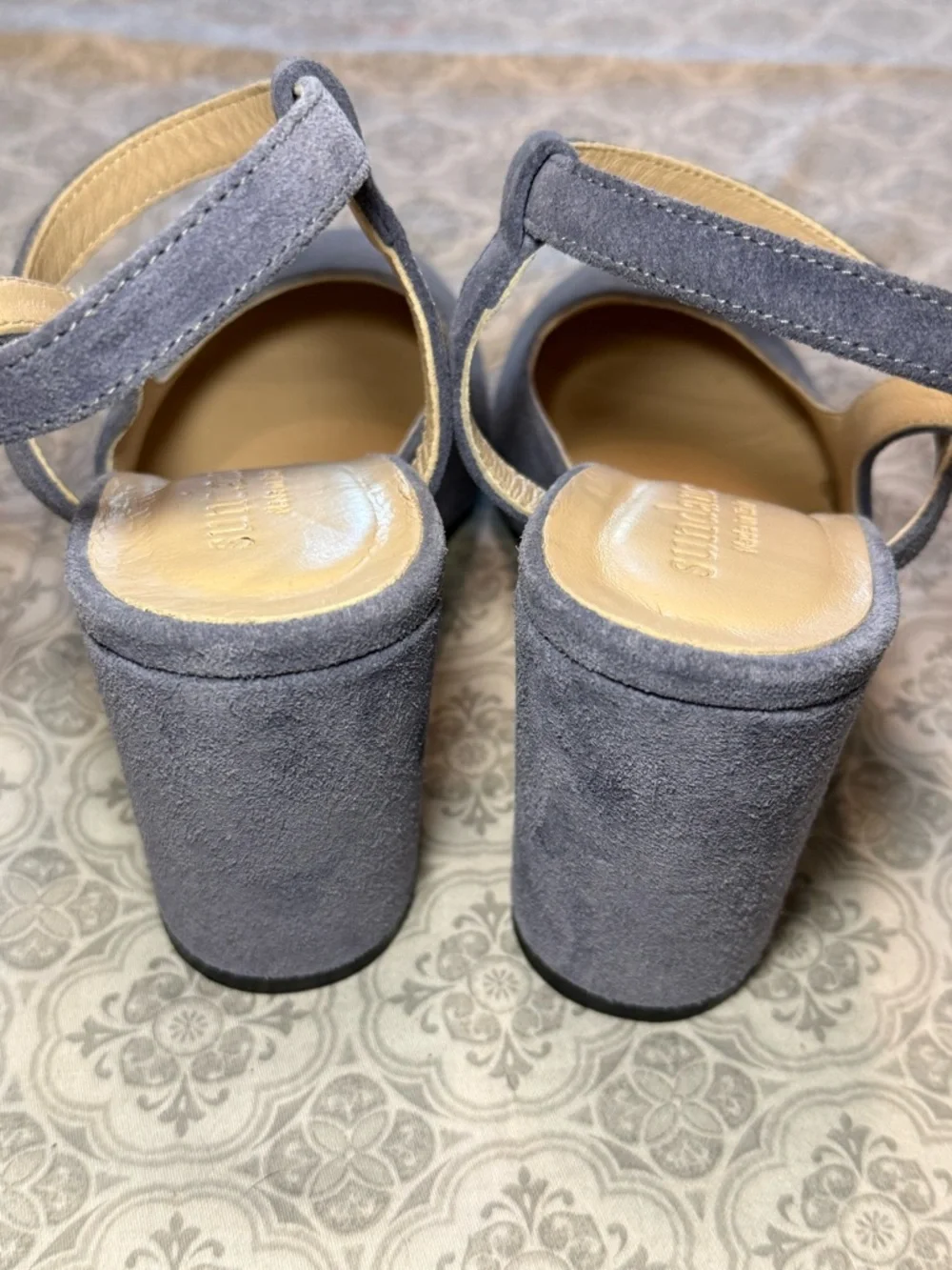 Sundance Women's Viloria Blue Leather Suede Heels size 38
